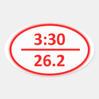 Under 3:30 for a Marathon Oval Sticker