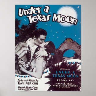 Under A Texas Moon Songbook Cover Poster