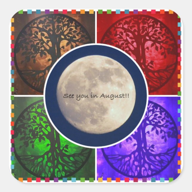 Under August Skies... Square Sticker (Front)