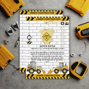 Under Construction Baby Clothes Baby Shower Enclosure Card