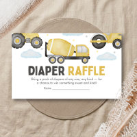 Under Construction Baby Shower Diaper Raffle