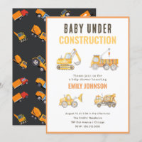 Under Construction Baby Shower Invitation