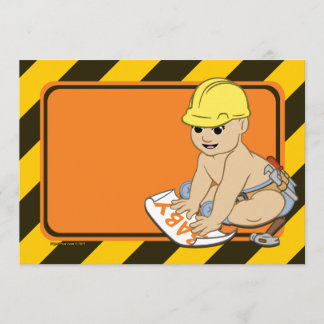 Under Construction Baby Shower invitations