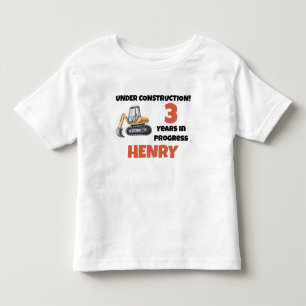 Under Construction Birthday Boy Custom Party Toddler T-Shirt