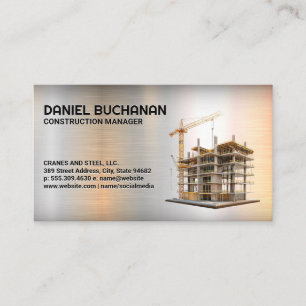 Under Construction Building in Progress Business Card