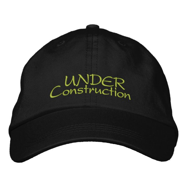 Under Construction Embroidered Hat (Front)