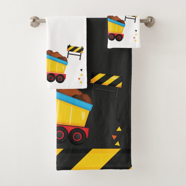 Under Construction Personalised Bath Towel Set (Insitu)