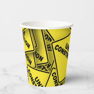 Under Construction Signs Paper Cups