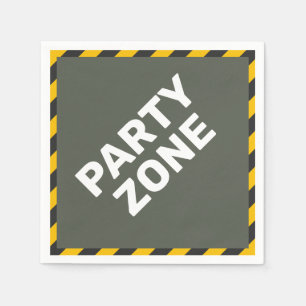 Under Construction Street Sign Graphic Napkin