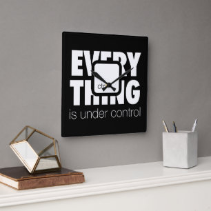 Under ctrl square wall clock