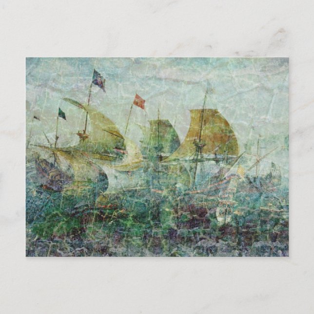 Under Full Sail Postcard (Front)