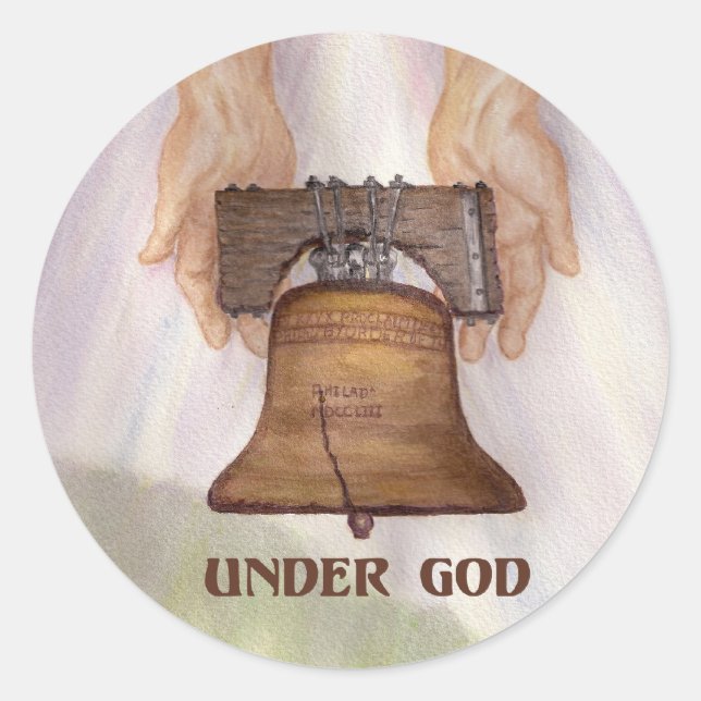 Under God 1 Classic Round Sticker (Front)