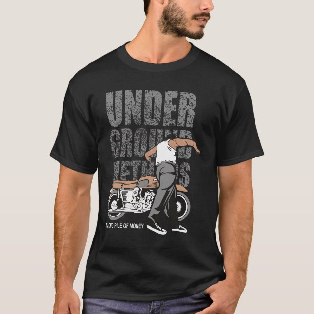 Under Ground Riders Graphic T-Shirt – Vintage Bike (Front)