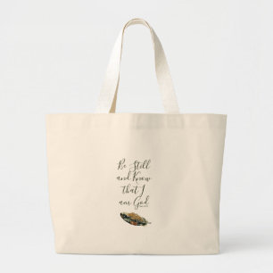 Under His Wings, Psalm 46 Large Tote Bag