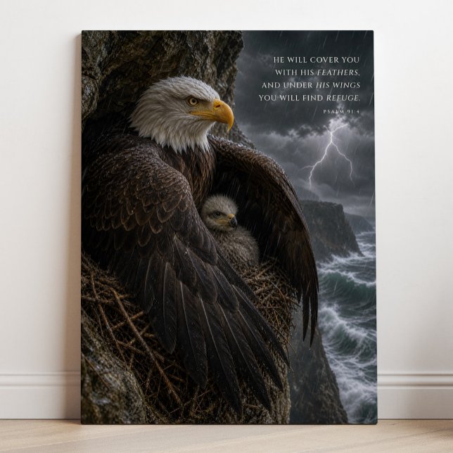 Under His Wings Psalm 91 Christian Art Canvas Print (Creator Uploaded)