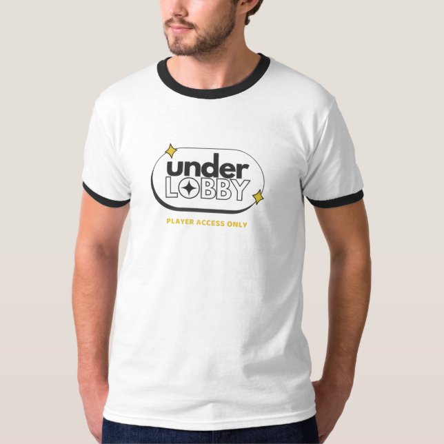 Under Lobby Player Access Gaming T-Shirt (Front)