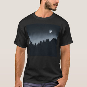 Under Moonlight Ghost Wood Vibes In A Dark Forest T-Shirt