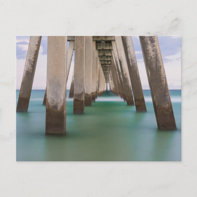 Under Navarre Beach Pier Blank Post Card (Front)