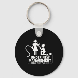 Under New Management Bachelor Party Favours Groom Key Ring