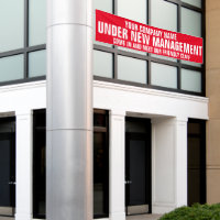 Under new management business signage