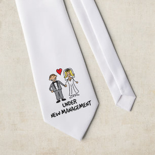 Under New Management - Funny Wedding Party Tie