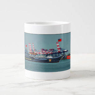 Under new ownership, depicts a reverse of fortune. large coffee mug