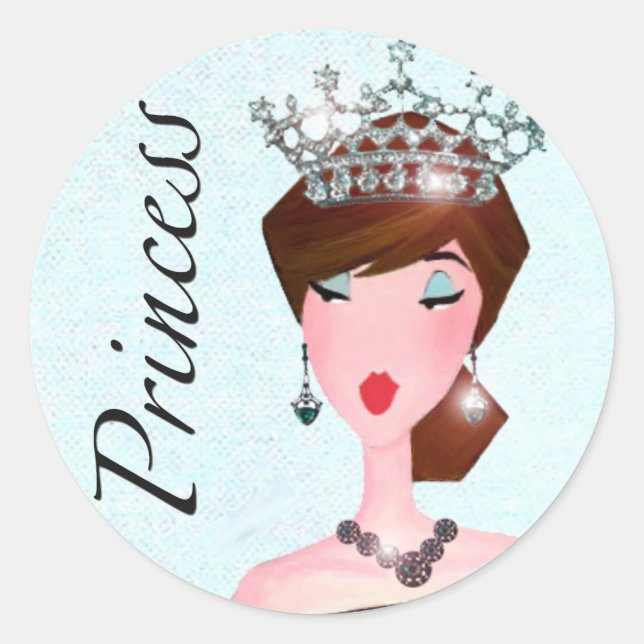 Under One Tiara I Stand / Princess stickers (Front)