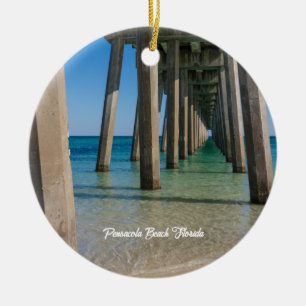 Under Pensacola Beach Pier Circle Ornament