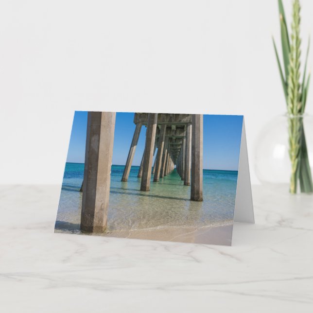 Under Pensacola Beach Pier Greeting Card (Front)