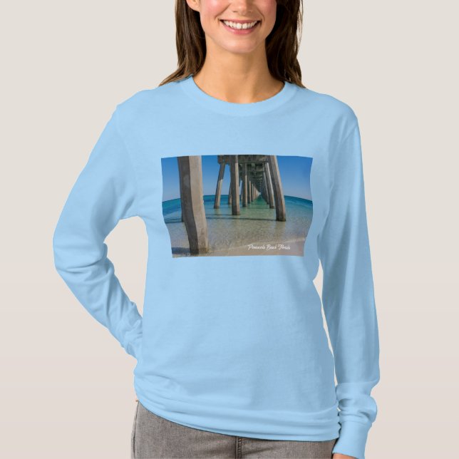 Under Pensacola Beach Pier Long Sleeve T-shirt (Front)