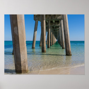 Under Pensacola Beach Pier Poster