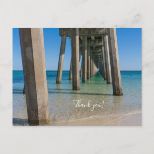 Under Pensacola Beach Pier Thank You Postcard