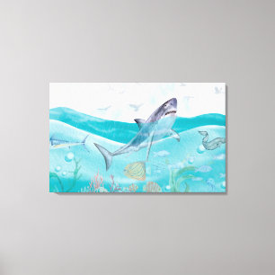 Under sea life canvas print