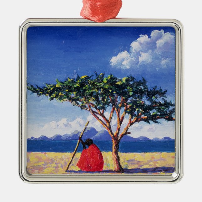 Under the Acacia Tree 1991 Metal Tree Decoration (Front)