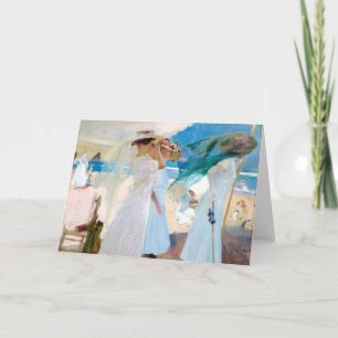 Under the Awning, Zarauz   Joaquín Sorolla Card