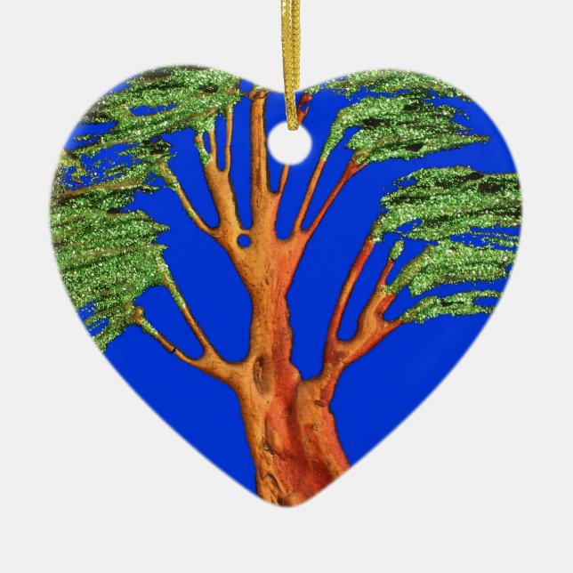 Under the Blue Sky: The Acacia Tree Collection Ceramic Tree Decoration (Front)