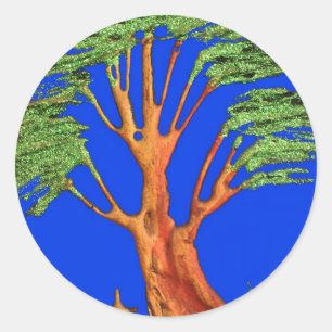 Under the Blue Sky: The Acacia Tree Collection Classic Round Sticker