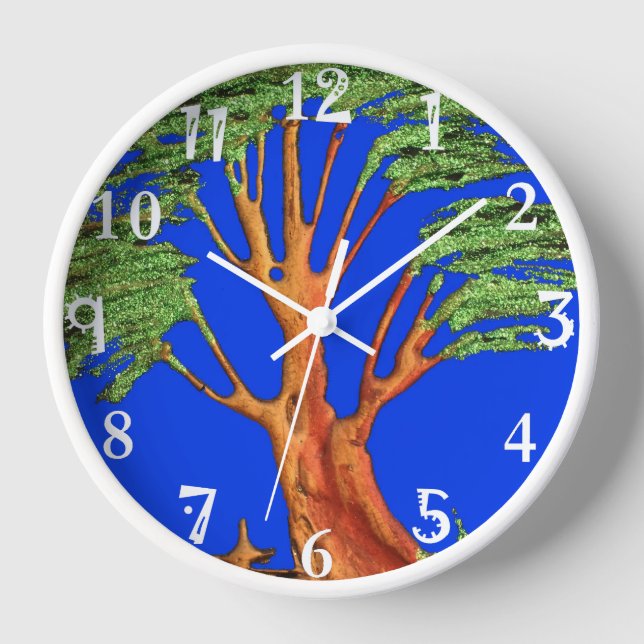 Under the Blue Sky: The Acacia Tree Collection Clock (Front)