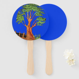 Under the Blue Sky: The Acacia Tree Collection Hand Fan