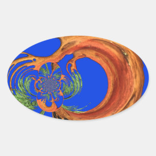Under the Blue Sky: The Acacia Tree Collection Oval Sticker