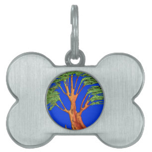 Under the Blue Sky: The Acacia Tree Collection Pet ID Tag