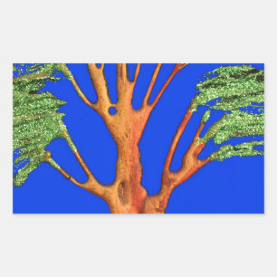 Under the Blue Sky: The Acacia Tree Collection Rectangular Sticker