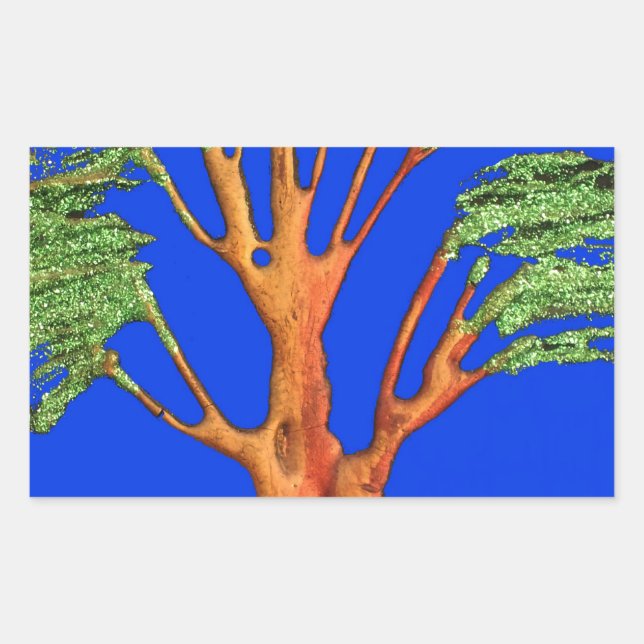 Under the Blue Sky: The Acacia Tree Collection Rectangular Sticker (Front)