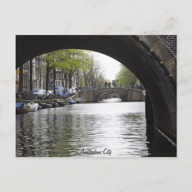 Under The Bridge of Amsterdam Postcard (Front)