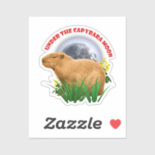 Under the Capybara Moon Cute Animal