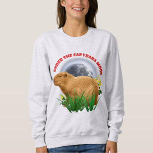 Under the Capybara Moon Cute Animal Sweatshirt