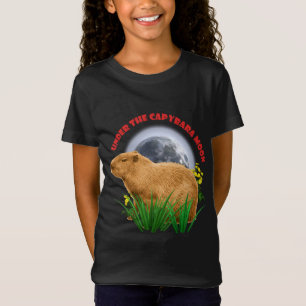 Under the Capybara Moon Cute Animal T-Shirt