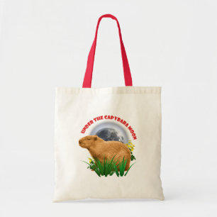 Under the Capybara Moon Cute Animal Tote Bag