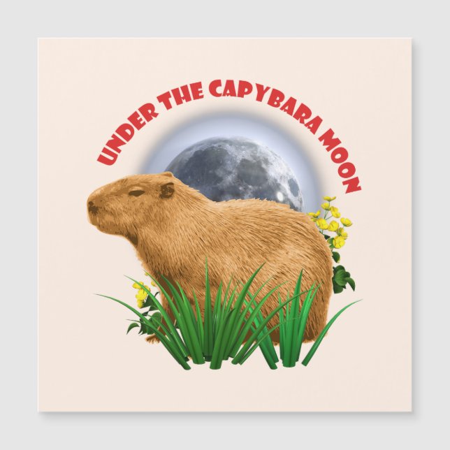 Under the Capybara Moon Funny Capybara  (Front)