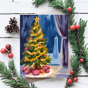 Under the Christmas Tree Holiday Postcard